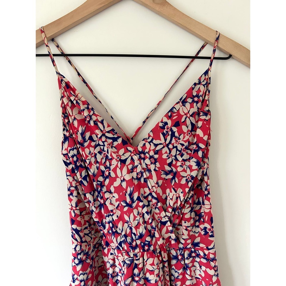 Yumi Kim Jayne Silk Floral Hot Pink Tulip Mini Dress Size Small - Picture 4 of 7